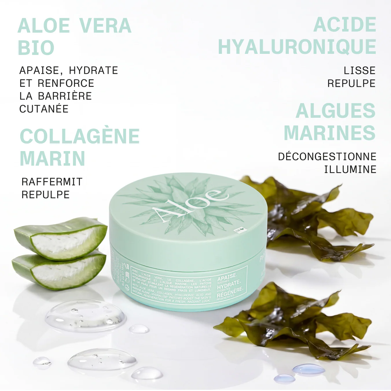 Aloe Paris – Patchs Hydrogel Anti-Cernes (30 paires)