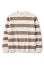 pull rayé homme beige écru ESPRIT col rond casual