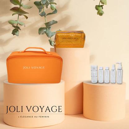 Joli Voyage – Trousse de Toilette Orange (Kit Voyage Inclus)