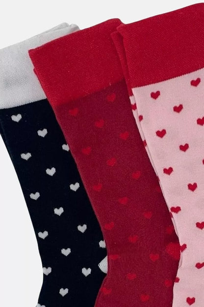 Coffret Cadeau Chaussettes Femme – 3 Paires Cœurs