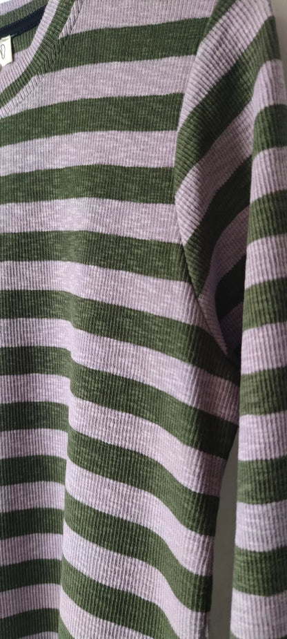 Pull Finement Côtelé Rayé – Modèle Marie