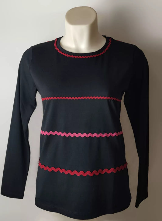 T-shirt avec rubans – Noir