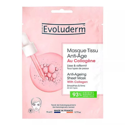 Masque Tissu Anti-Âge au Collagène Evoluderm