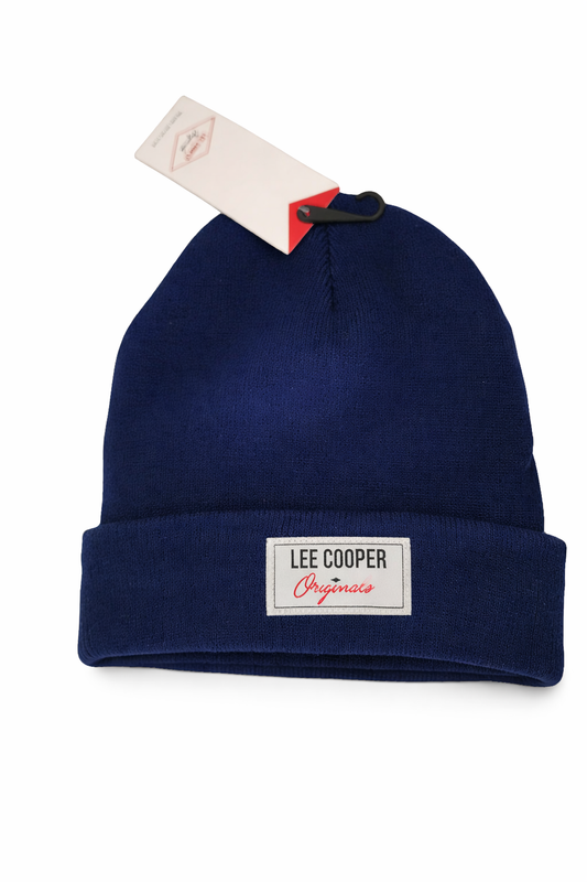Bonnet adulte Lee Cooper Originals – bleu marine, chaud et confortable
