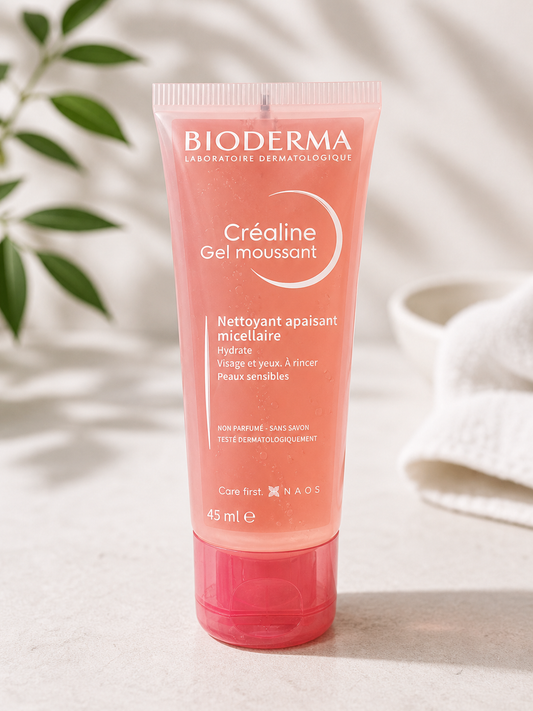 Bioderma Créaline gel moussant nettoyant doux 45ml peau sensible