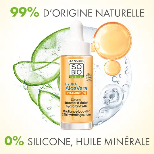 So'Bio Étic sérum booster éclat hydratant 24H aloe vera 30ml