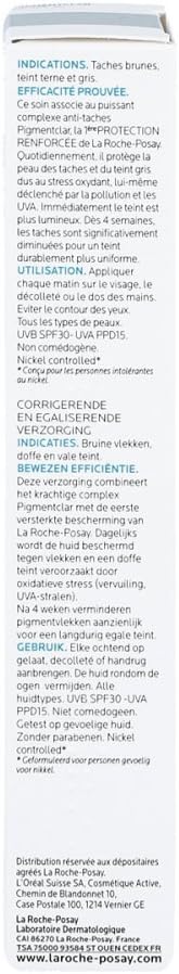 La Roche-Posay – Soin de Jour Pigmentclar SPF30, Correcteur de Taches 40ml