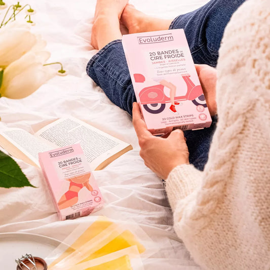 20 Bandes Dépilatoires de Cire Froide - Visage & Maillot Evoluderm