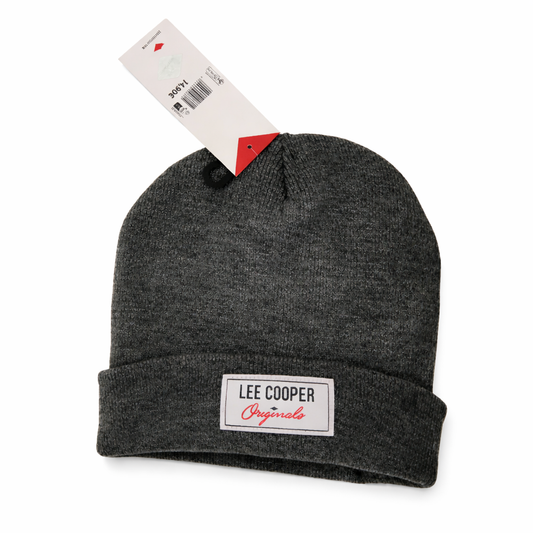 Bonnet adulte Lee Cooper Originals – gris anthracite, chaud et élégant