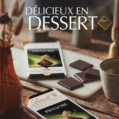 Lindt Excellence Noir Pistache & Pointe de Sel – 100 g