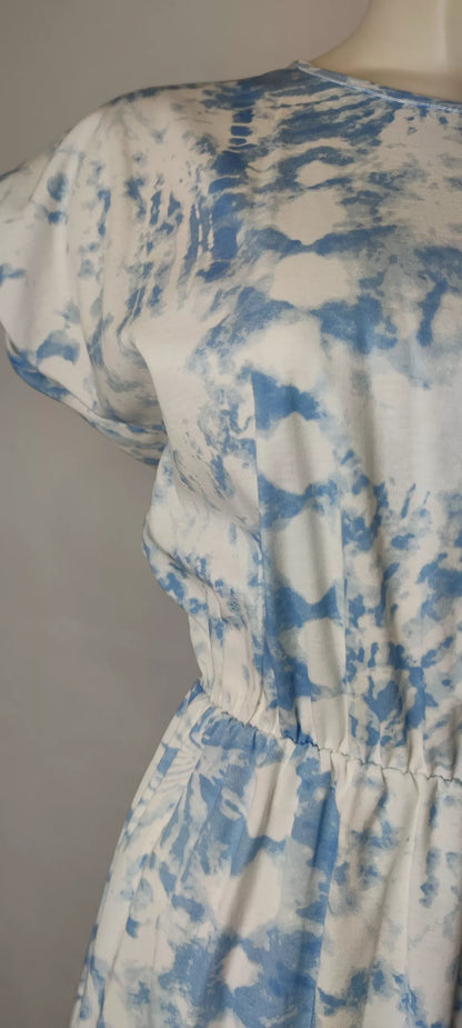 Robe Femme – Modèle Nuage en Coton à Ceinture Élastique