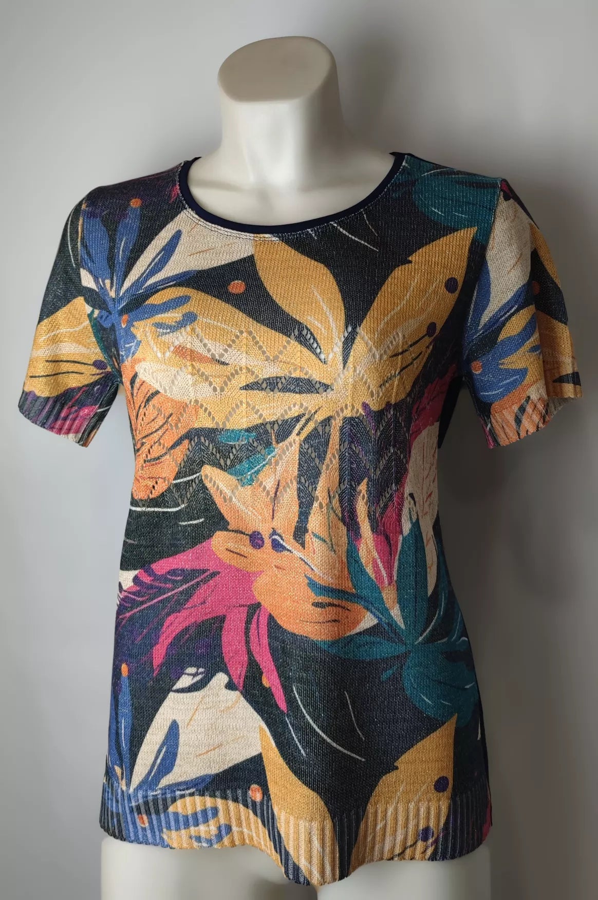 T-shirt Femme – Tricot Fantaisie à Motif
