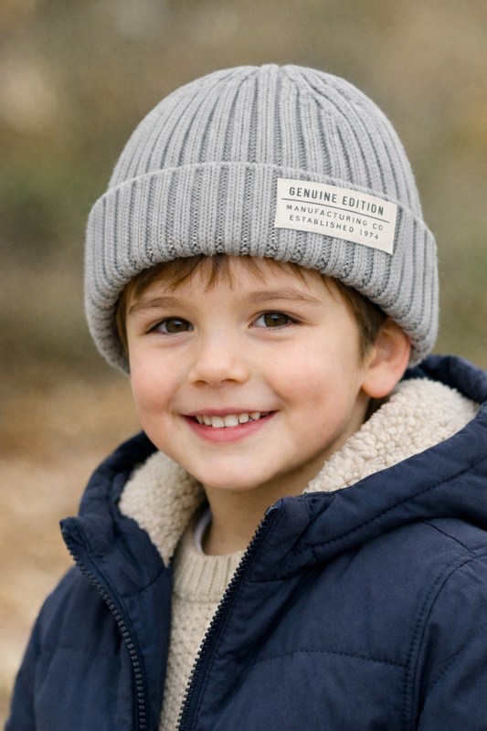 Bonnet enfant H&M gris en maille – Taille unique