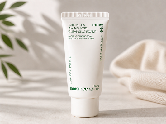 Innisfree mousse nettoyante thé vert acides aminés 30ml soin visage