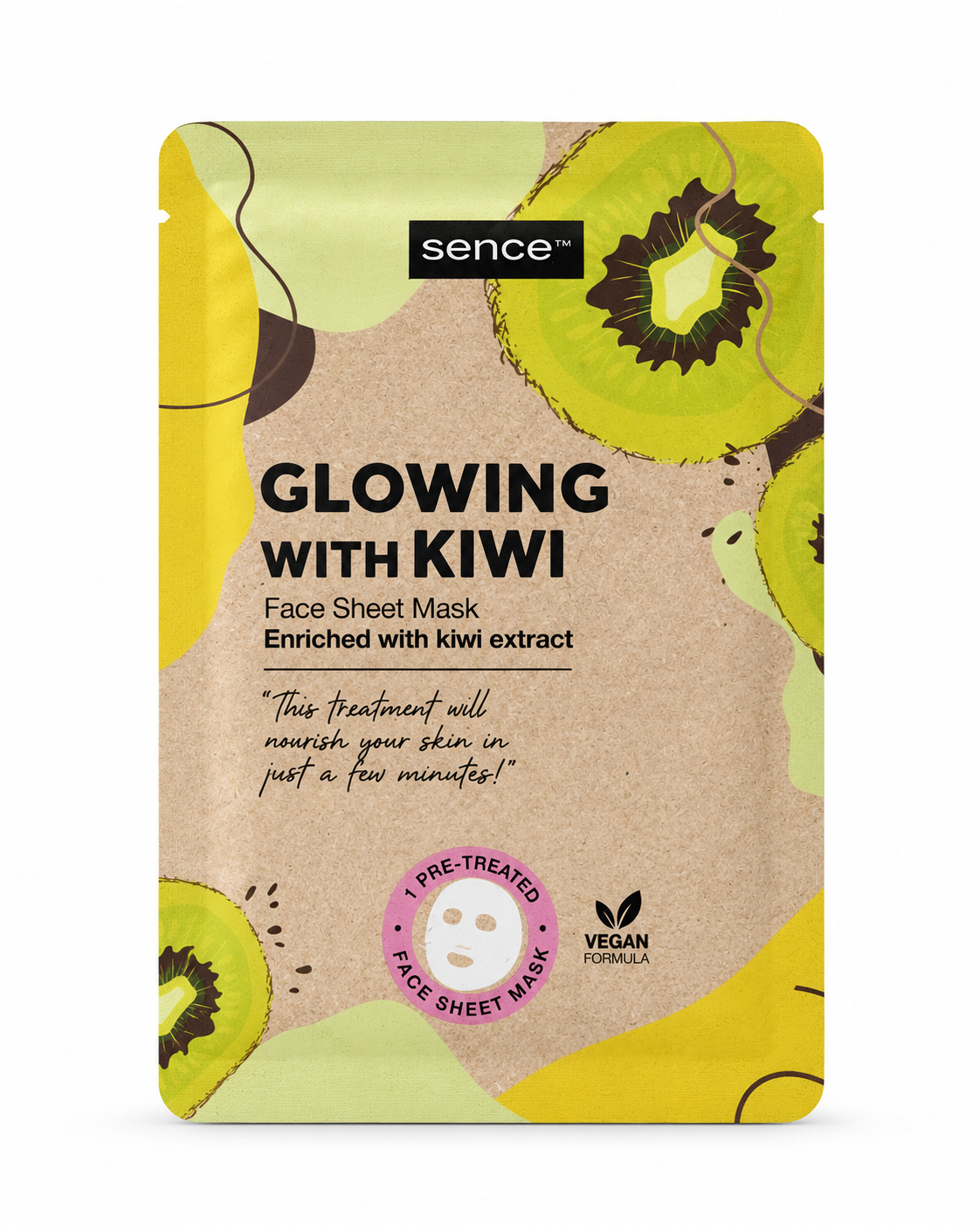 Sence Lot de 3 Masques Visage Kiwi, Tea Tree & Minéraux Marins