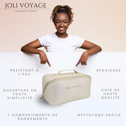 Joli Voyage – Trousse de Toilette Blanc Crème (Kit Voyage Inclus)