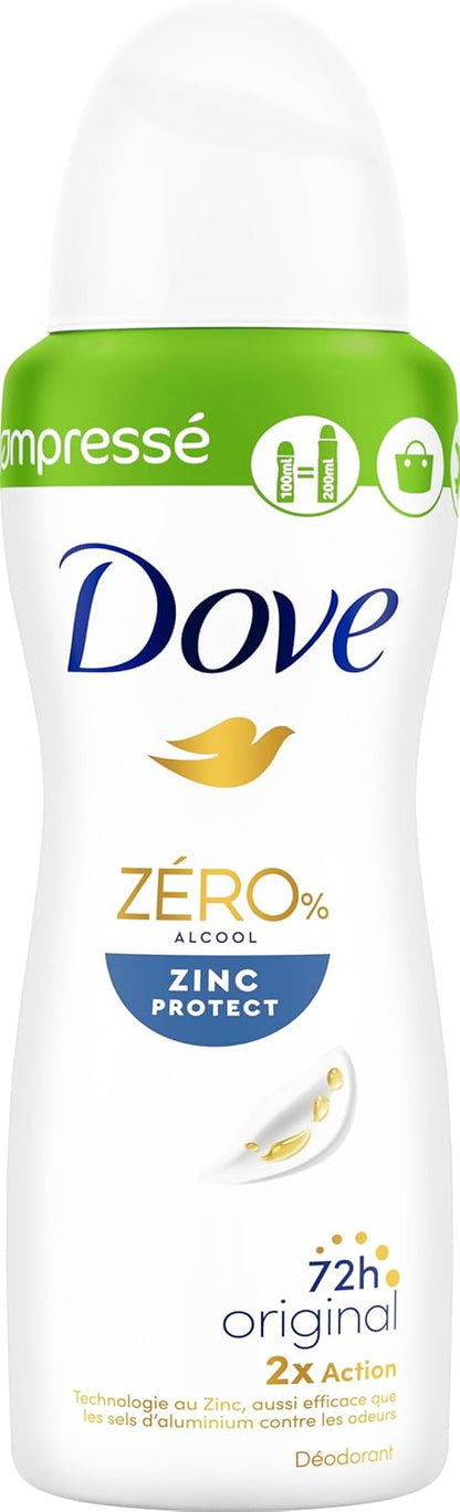 Dove Déodorant Soin Apaisant 0 % Alcool – Compressé – 100 ml