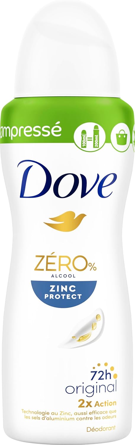 Dove Déodorant Soin Apaisant 0 % Alcool – Compressé – 100 ml