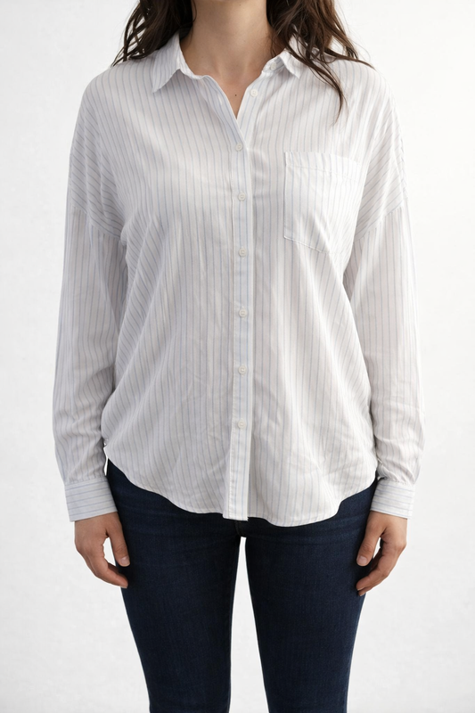 Chemise femme Bonobo – coton rayé, coupe fluide et élégante