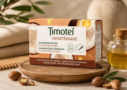 Timotei Shampooing Solide Nourrissant Coco & Argan 75g