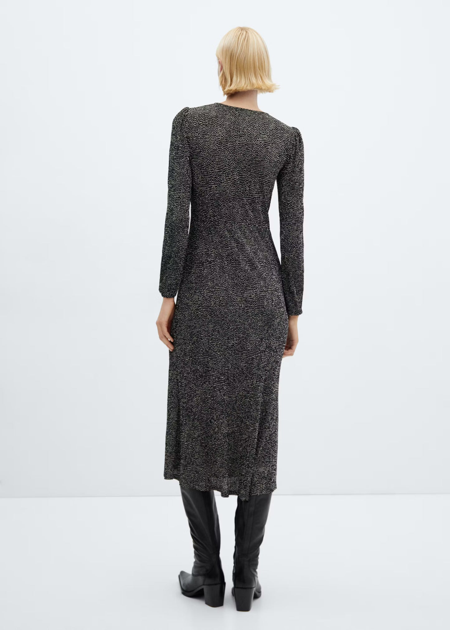 robe imprimée à nœud Mango taille S mode femme été