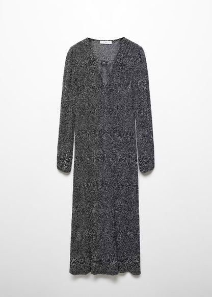 robe imprimée à nœud Mango taille S mode femme été
