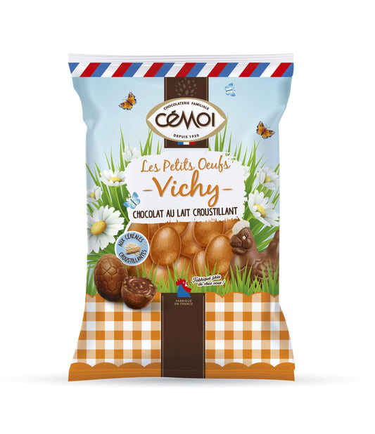 Cémoi petits œufs lait praliné croustillant 200g Pâques chocolat