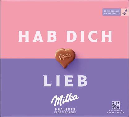 Milka Hab Dich Lieb – Pralinés Fraise 110 g