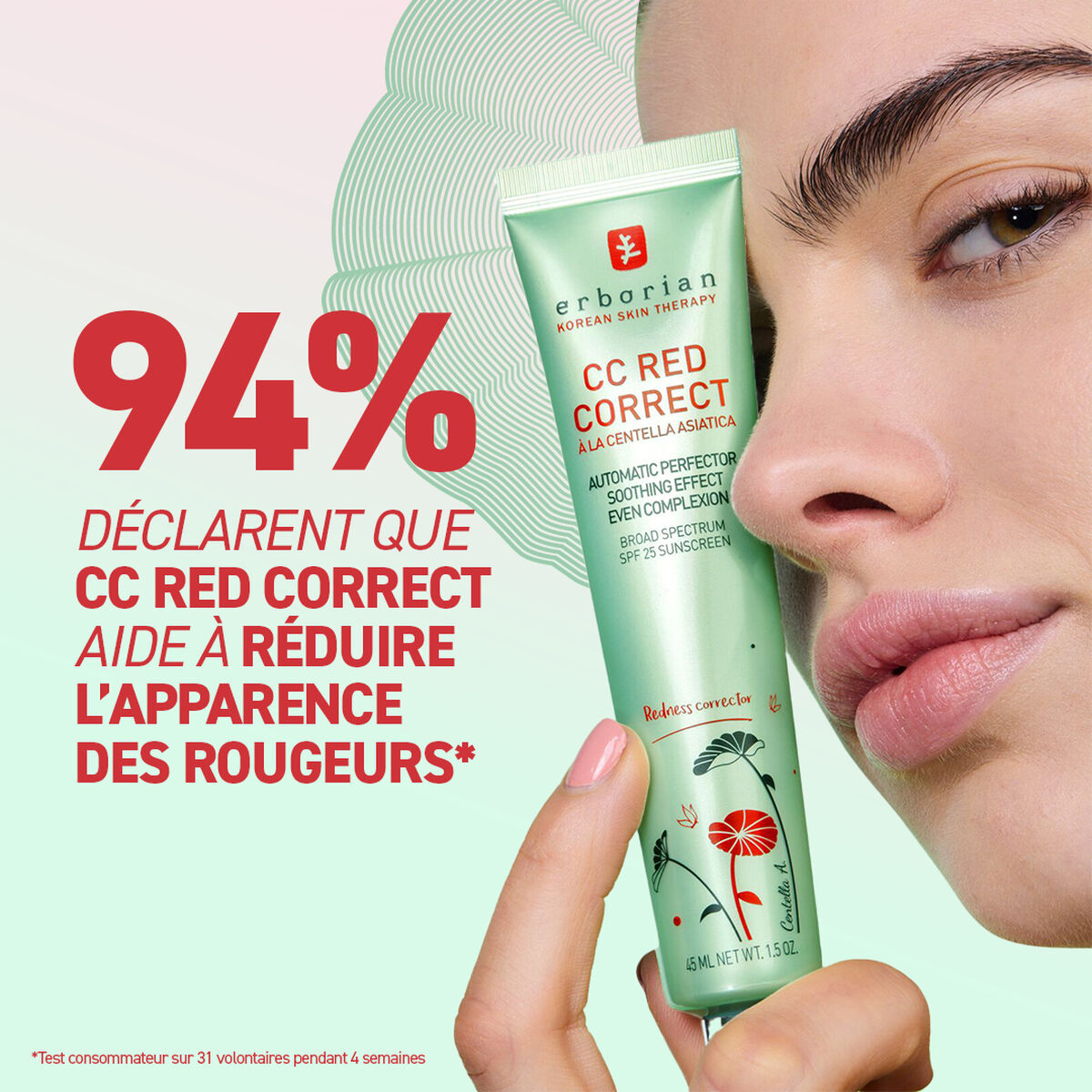 Erborian CC Red Correct crème apaisante anti-rougeurs format voyage