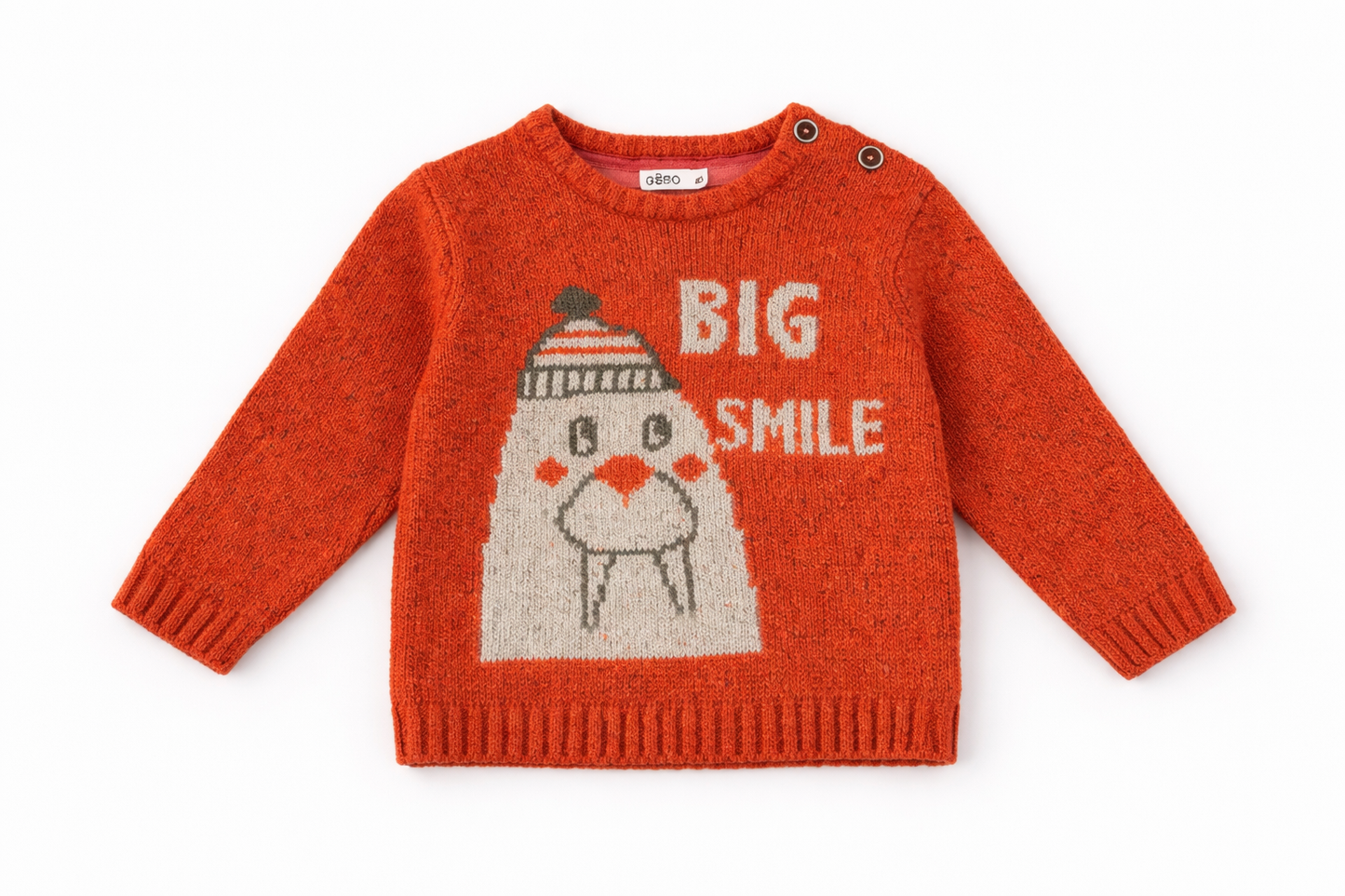 pull bébé motif hivernal Gémo hiver chaud doux nourrisson