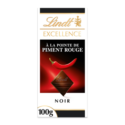 Lindt Excellence Noir à la Pointe de Piment Rouge – 100 g
