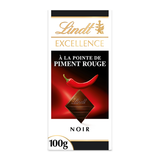 Lindt Excellence Noir à la Pointe de Piment Rouge – 100 g