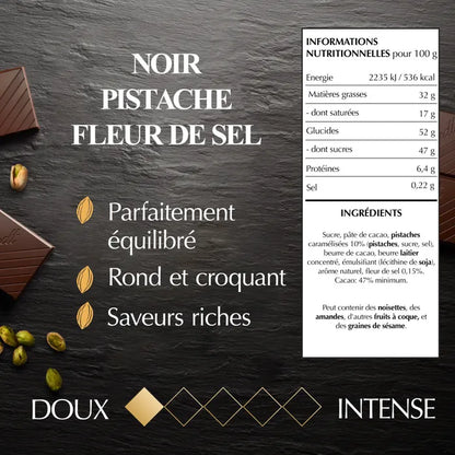Lindt Excellence Noir Pistache & Pointe de Sel – 100 g