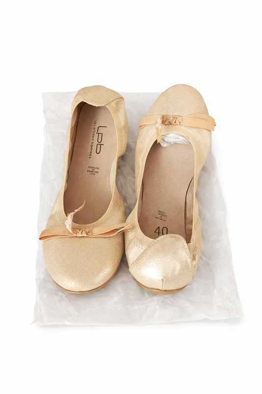 Ballerines femme dorées Les P'tites Bombes