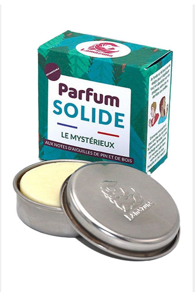 parfum solide Le Mystérieux Lamazuna naturel vegan zéro déchet