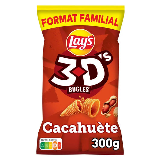 LAY'S 3D's Biscuits Soufflés Goût Cacahuète 300g