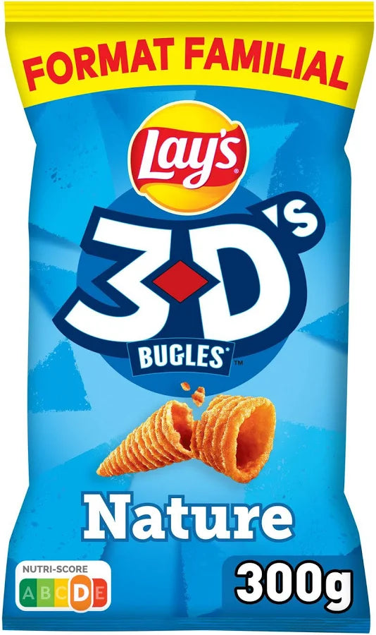 LAY'S 3D's Biscuits Soufflés Goût Nature