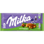 Tablette Milka Lait & Noisettes Entières – Chocolat au lait alpin 95 g