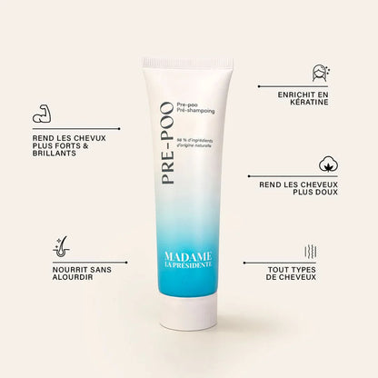 MADAME LA PRÉSIDENTE – Pre-Poo Soin Pré-Shampoing Nourrissant – 60 ml