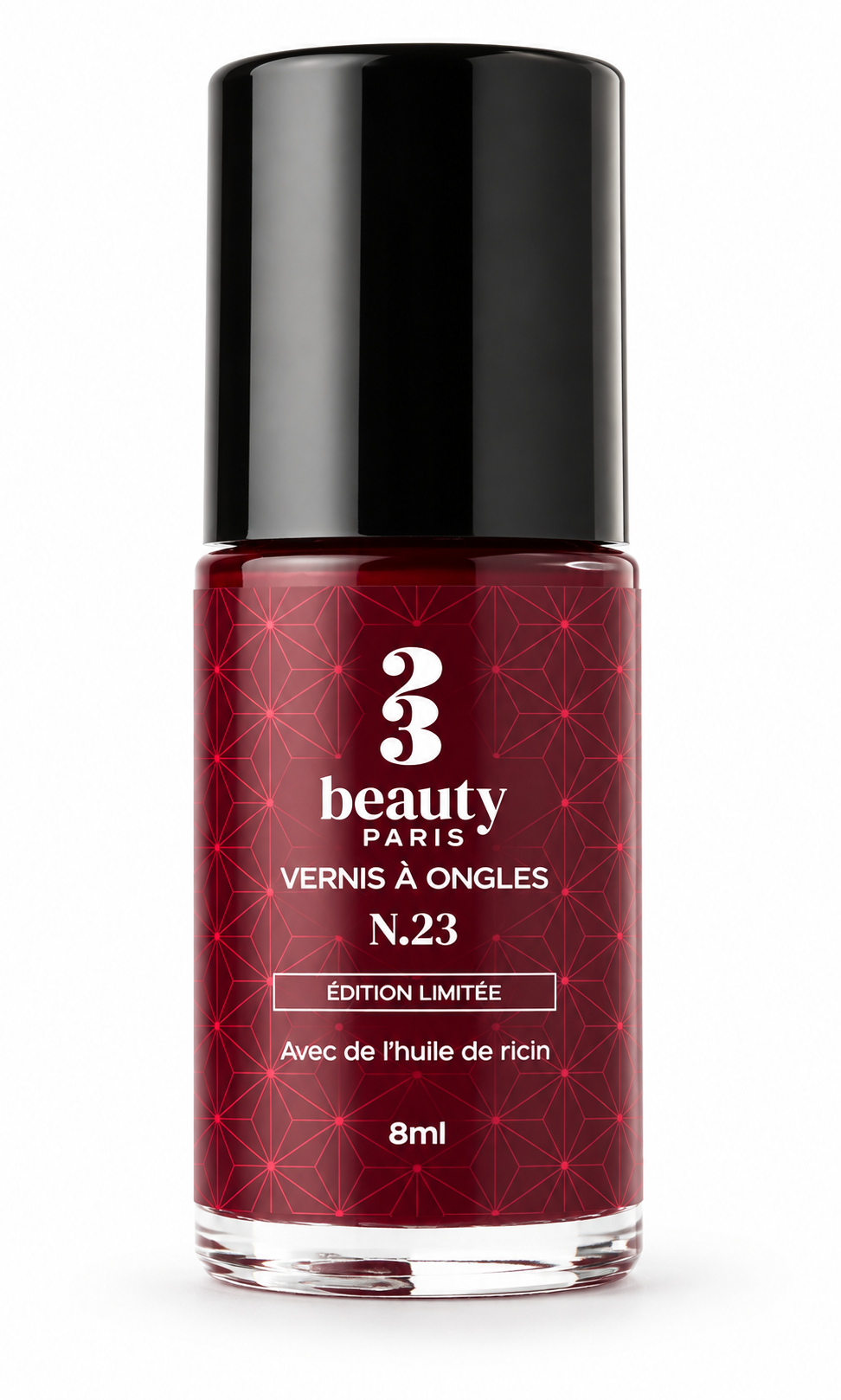 23 Beauty Paris Vernis à Ongles Vegan Bordeaux N.23 8ml 