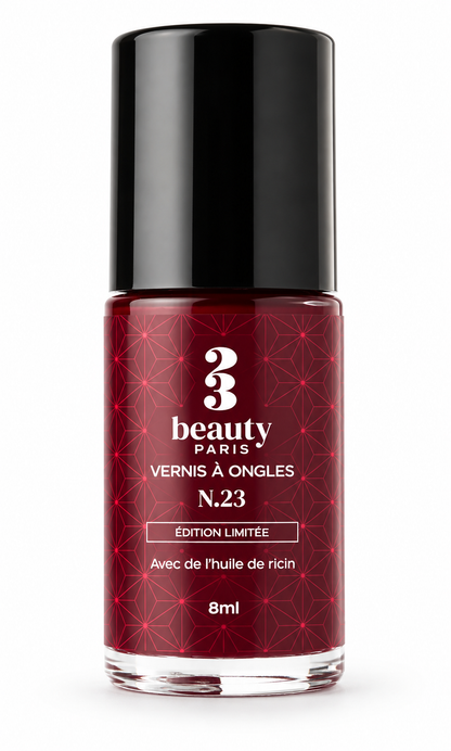 23 Beauty Paris Vernis à Ongles Vegan Bordeaux N.23 8ml 