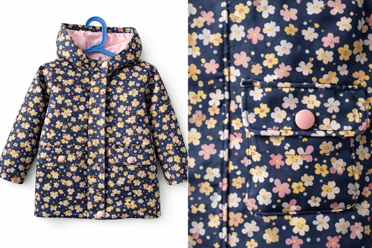 Veste de pluie enfant – motif fleuri – C&A (3 ans)