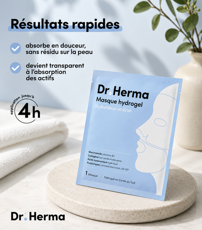 Masque Hydrogel Hydratation & Éclat – Dr. Herma