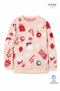 pull de Noël enfant Lupilu rouge motif festif hiver