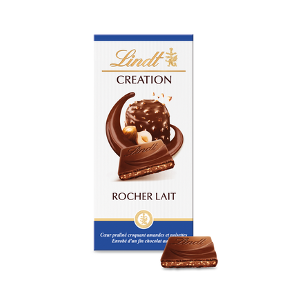 Tablette Lindt Création lait – praliné rocher (150 g)