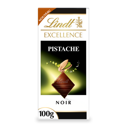 Lindt Excellence Noir Pistache & Pointe de Sel – 100 g