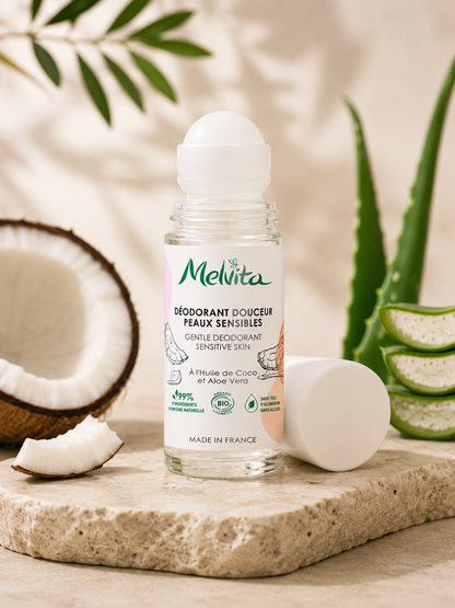 Melvita - Déodorant Douceur Peaux Sensibles Bio Roll-on 50ml