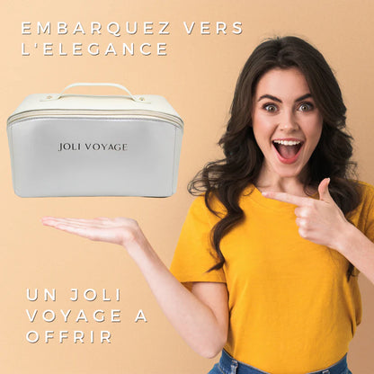 Joli Voyage – Trousse de Toilette Blanc Crème (Kit Voyage Inclus)