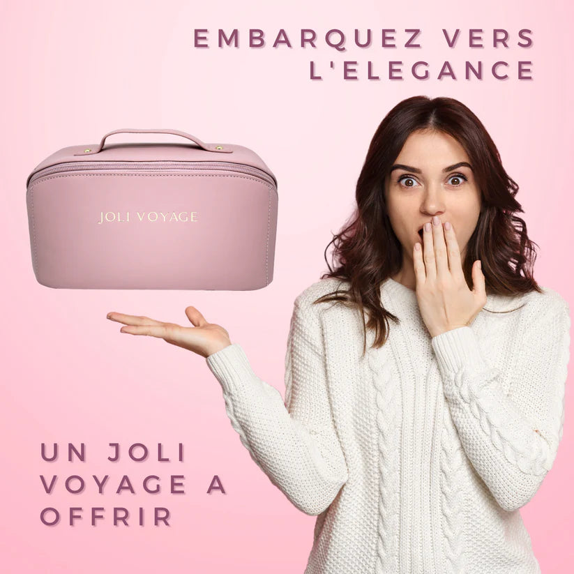 Joli Voyage – Trousse de Toilette Rose Poudré (Kit Voyage Inclus)