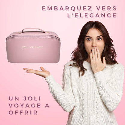 Joli Voyage – Trousse de Toilette Rose Poudré (Kit Voyage Inclus)